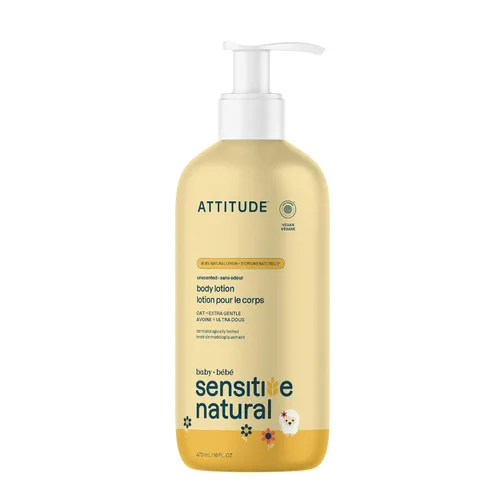Vista 7 de ATTITUDE Loción para bebés para pieles sensibles con avena, verificado por EWG, ingredientes a base de plantas y minerales, productos veganos