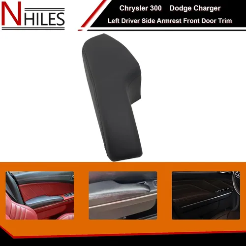 Vista 4 de NHILES Apoyabrazos para lado del conductor izquierdo y lado del pasajero derecho de la puerta delantera Compatible con Chrysler 300 Dodge Charger