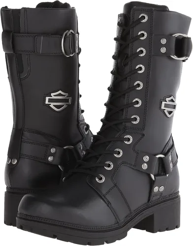 Vista 7 de Harley-Davidson Eda Botas de moto para mujer, color negro