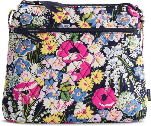 Vista 25 de Vera Bradley Bolso cruzado hipster de algodón de primera calidad con cremallera original para mujer Moonless Night