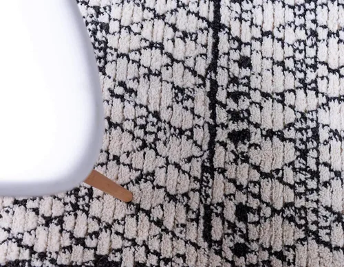 Vista 6 de Unique Loom Morocco Collection - Alfombra de área con borde abstracto, diamante, bohemio, 2 pies 2 x 3 pies, marfil/negro