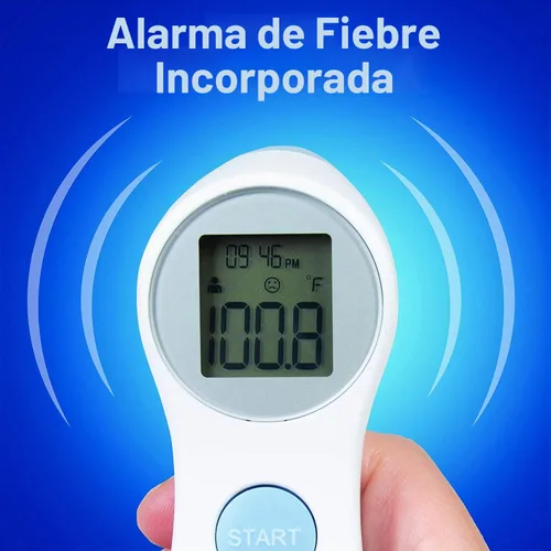 Vista 5 de Termómetro digital para frente - infrarrojo - blanco (lector de temperatura corporal, ligero, compacto)
