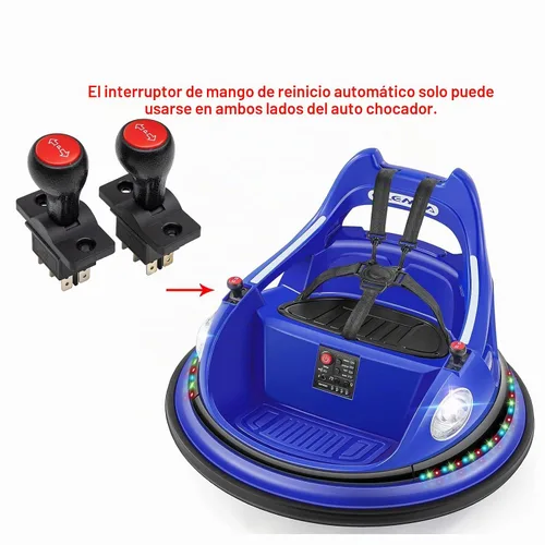 Vista 4 de 2 piezas de interruptor de auto reinicio de engranajes de mango delantero, parada, marcha atrás, juguete eléctrico para niños, piezas de repuesto