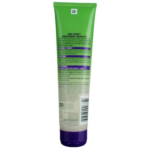 Vista 2 de Garnier Fructis Style Curl Sculpt Gel Crema Acondicionadora 5 oz (paquete de 2), el embalaje puede variar