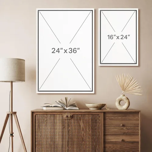 Vista 31 de SIGNFORD - Set de obras de arte en lienzo enmarcado para pared, ilustraciones abstractas de neblina del desierto en tonos neutros beige y marrón
