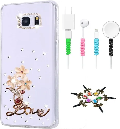 Vista 4 de Bling Case SSSGCDwCPSeries-5 - Funda con tapa y cristales brillantes, diseño 3D hecho a mano