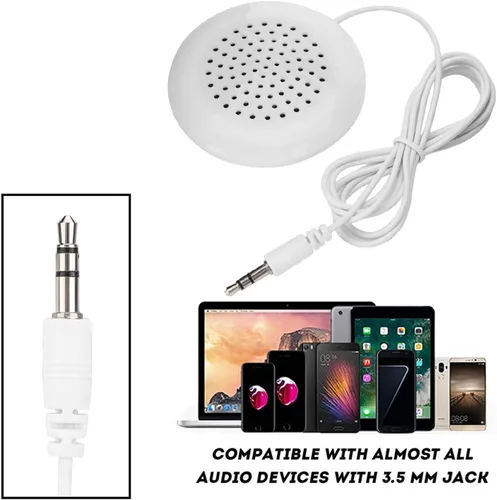 Vista 5 de GOWENIC Mini altavoz estéreo portátil, nuevo altavoz de almohada suave DIY con HD y sonido suave único, 0.138 in para MP3 MP4 teléfono reproductor