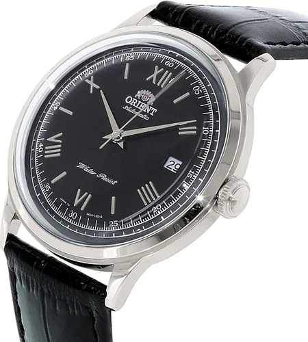 Vista 2 de Orient Bambino - Reloj de vestir automático con esfera negra marcadores de números romanos ER2400DB