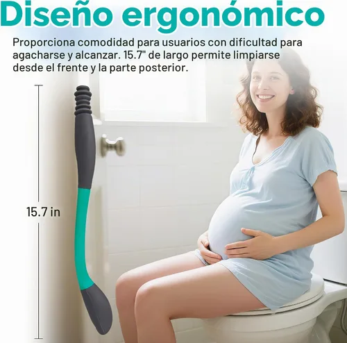 Vista 6 de Herramienta de limpieza a tope, ayuda de limpieza de 15.7 pulgadas para discapacitados, sobrepeso, movilidad limitada