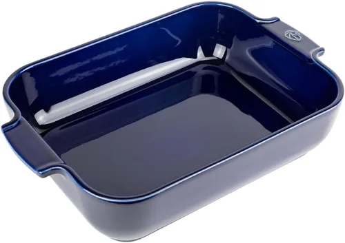 Vista 8 de Peugeot - Appolia Plato rectangular para horno - Panadero de cerámica con asas - Azul, 8 x 6 x 2 pulgadas