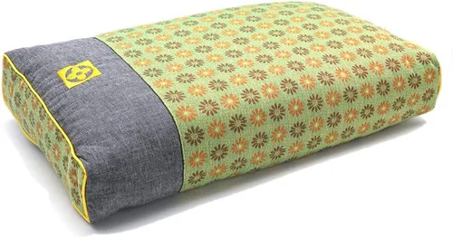 Vista 8 de Almohadas rectangulares de trigo sarraceno, almohadas planas de apoyo cervical para dormir, relleno de casco de trigo sarraceno ajustable