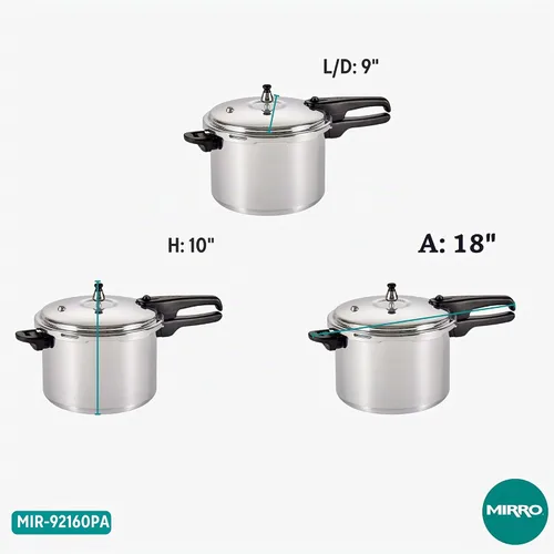 Vista 9 de Mirro 92160A Olla a presión de aluminio pulido 10-PSI Utensilios de cocina, 6 cuartos de galón, plata - Generous Cooking Capacity for Family