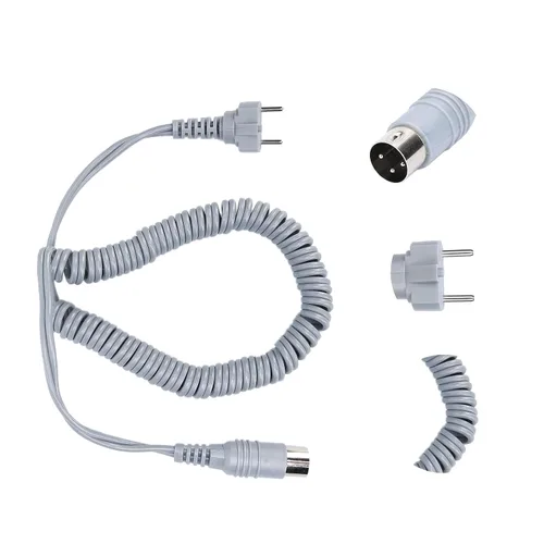 Vista 8 de ZJchao Cable de pieza de mano para taladro de uñas, cable de alimentación, máquina de manicura, pieza de mano, accesorios de repuesto de cable (gris)