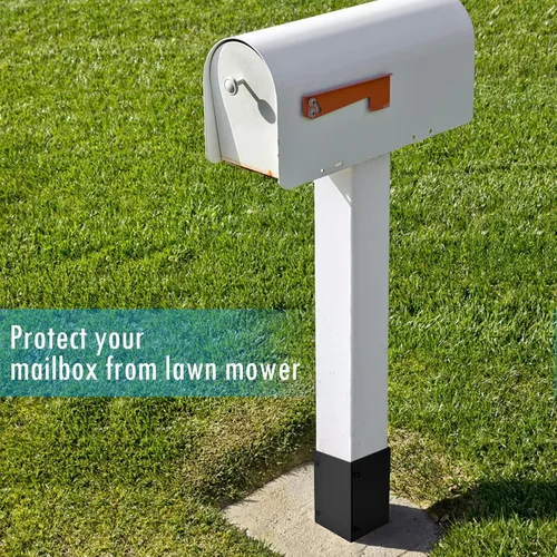 Vista 5 de Protector de poste ajustable (rango de 3.3 a 6 pulgadas), protege la cubierta, buzones de madera y vallas de daños de la lluvia y cortadora
