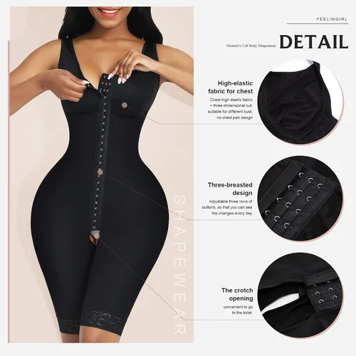 Vista 4 de FeelinGirl Faja moldeadora para mujer, control de abdomen, cuerpo completo, moldeador de glúteos, adelgazante de muslo, para mujer, vida diaria
