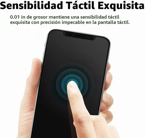 Vista 4 de [Paquete de 2 protectores de pantalla de privacidad para Galaxy S10 5G, protector de pantalla híbrido antiespía PET EPU, compatible con huellas