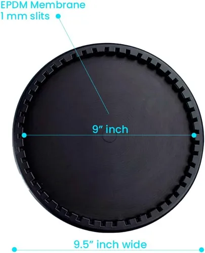 Vista 4 de Thunder Parts ECD270-E Difusor de disco de burbujas finas EPDM de 9 pulgadas - Aireadores para estanques, acuarios o tratamiento de agua SSI