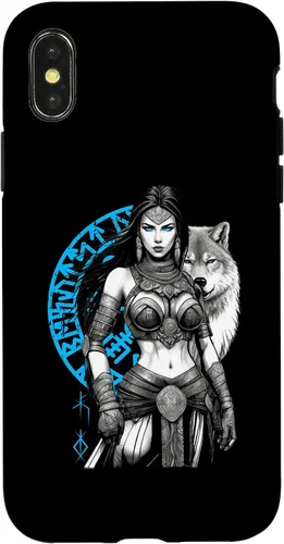 Vista 4 de Funda para iPhone 15 Mitología y fuerza The Shield Maid