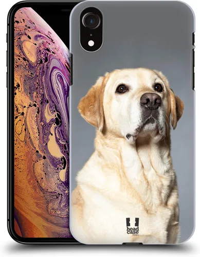Vista 10 de Head Case Designs Estuche rígido para perros y perros en blanco y negro compatible con Apple iPhone XR calzones para perro blanco y negro.