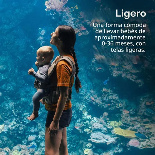 Vista 3 de Osprey Poco LT - Portabebés convertible suave para recién nacidos, ligero y ergonómico para niños pequeños Negro