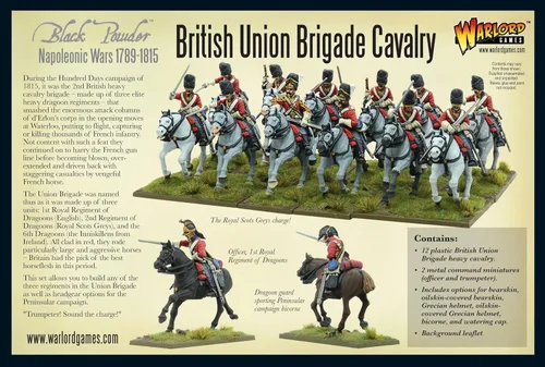 Vista 4 de Warlord Games Wargames Delivered - Figuras de caballería de la brigada de la Unión Británica de polvo negro en miniatura de mesa, juego de soldados