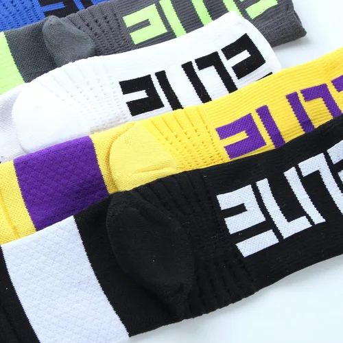 Vista 9 de 4 pares de calcetines atléticos para hombre, gruesos, protectores, amortiguadores deportivos, de élite, baloncesto, fútbol, compresión, 7-12