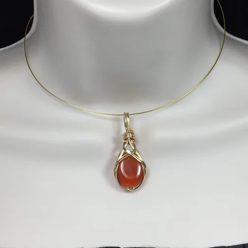 Vista 25 de Colgante de cristal de cuarzo rosa de 14 quilates, calidad AAA relleno de oro, varita de corazón, reiki Energy Romance, con elegante caja de regalo