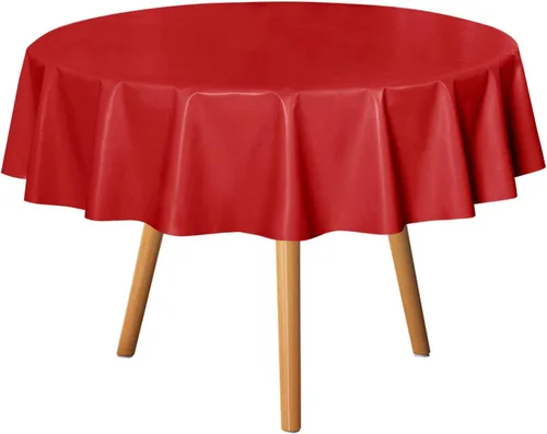 Vista 34 de sancua - Mantel rectangular de PVC 100 % impermeable, 54 x 54 pulgadas, vinilo a prueba de aceite, derrames, fácil de limpiar con un paño, para Beige