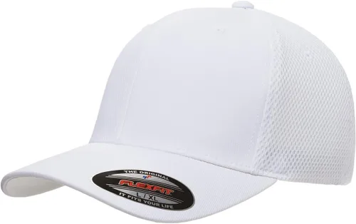 Vista 86 de Flexfit - Gorra ajustable de malla elástica en dos tonos Negro