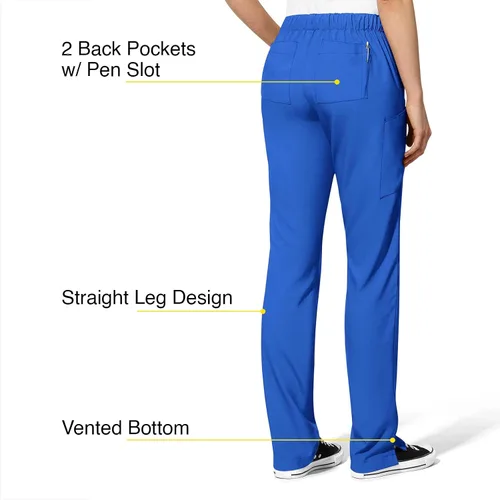 Vista 4 de WonderWink Petite - Pantalón elástico completo para mujer