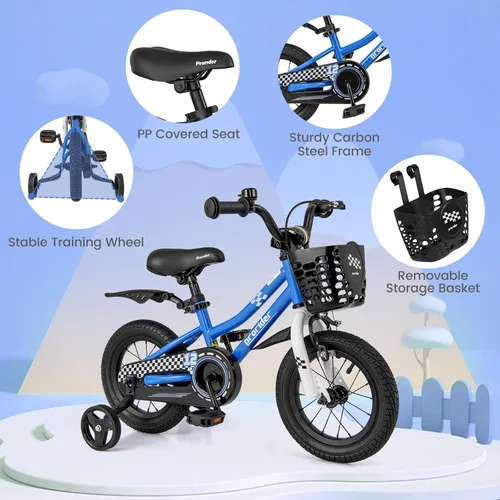 Vista 5 de BABY JOY Bicicleta para niños, 12, 14, 16, 18, 20 pulgadas, bicicletas para niños y niñas, adolescentes de 3 a 8 años o más con ruedas