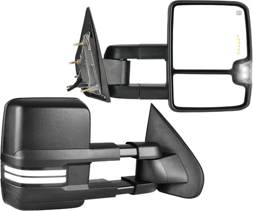 Vista 40 de AUTOSAVER88 Espejos de remolque compatibles con Chevy Silverado GMC Sierra 2007-2014, juego de espejos de remolque con calefacción eléctrica