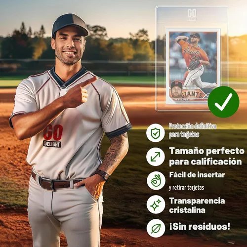 Vista 4 de Tarjeteros semirrígidos para PSA, SGC, BGS, CSG – 100 paquetes – Fundas para tarjetas de béisbol – 50 tarjeteros para tarjetas intercambiables + 50
