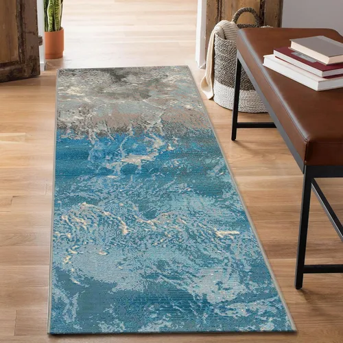 Vista 18 de Liora Manne Marina - Alfombra de área duradera de mezcla sintética tejida a máquina para interiores/exteriores - Gráfico contemporáneo océano global