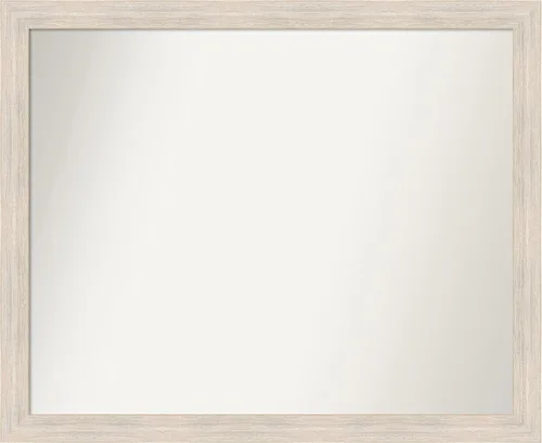 Vista 486 de Amanti Art Espejo personalizado, espejo de baño estrecho Alexandria White Wash, espejo de pared o espejo de tocador de baño sobre el fregadero
