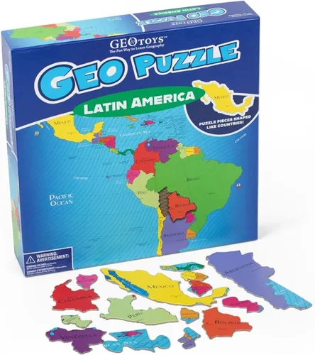 Vista 9 de GeoToys GeoPuzzle, juego de 6 rompecabezas de campo, juego de geografía y mapas, juegos educativos y actividades de aprendizaje para niños, regalos