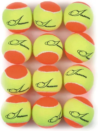 Vista 7 de insum Pelotas de tenis para niños jóvenes de fieltro para adolescentes principiantes, rojo, naranja, verde, 25%, 50%, 75% velocidad más lenta Baja