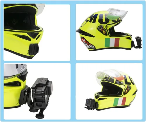 Vista 3 de AGV K1S - Kit de montaje de barbilla hecho para casco K1 S, kit de montaje de cámara de fibra de carbono, soporte de cámara ajustable compatible