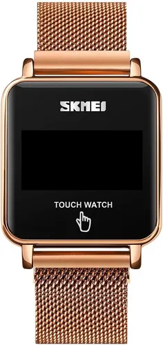 Vista 7 de Gosasa Pantalla táctil Pantalla LED Relojes digitales Marca de moda Acero inoxidable Full Steel Impermeable Relojes de pulsera Hombre1589 (oro rosa)