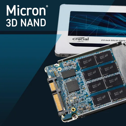Vista 4 de SSD Crucial MX500 3D NAND SATA, 2.5 pulgadas, interno de 250GB, hasta 560MB/s - CT250MX500SSD1
