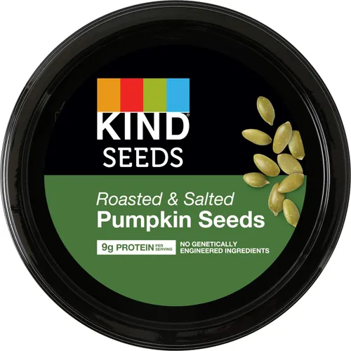 Vista 3 de KIND Semillas de calabaza tostadas y saladas, 7.0 onzas, 1