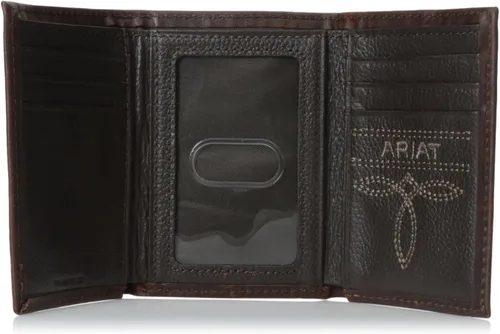 Vista 4 de Ariat Rowdy - Cartera de cobre triple pliegue para hombre