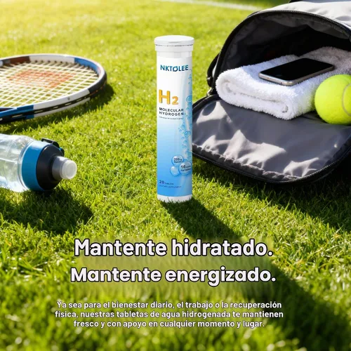 Vista 8 de Tabletas de agua de hidrógeno - Tableta de hidrógeno molecular de 16 PPM - 200 mg de magnesio - Tabletas de hidrógeno de disolución rápida para agua