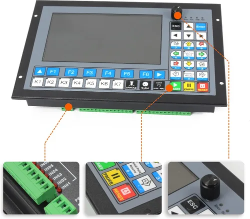 Vista 2 de CNCTOPBAOS Sistema de controlador CNC experto DDCS de 5 ejes, 1000 KHz sin conexión de soporte solo servo/motor paso a paso PLC de control