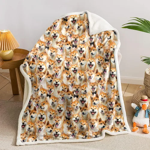 Vista 9 de AILONEN Pink Capybara Throw 47"x31" Fleece Sherpa Blanket, Lemon Ice Cream Cartoon Print Printed Throw Blanket, Sweet Room Theme