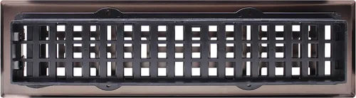 Vista 8 de Decor Grates Registro de suelo oriental AJH212-RB, 2 x 12 pulgadas, acabado de bronce frotado