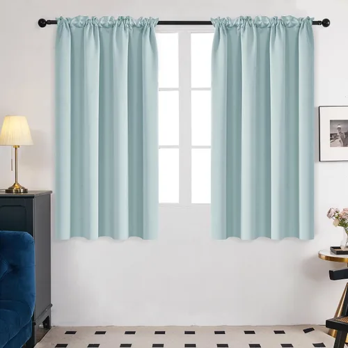 Vista 238 de Deconovo Cortinas opacas, aislamiento térmico, dobladillo para barra, reducción de ruido, certificado Oeko-TEX, cortinas de oscurecimiento
