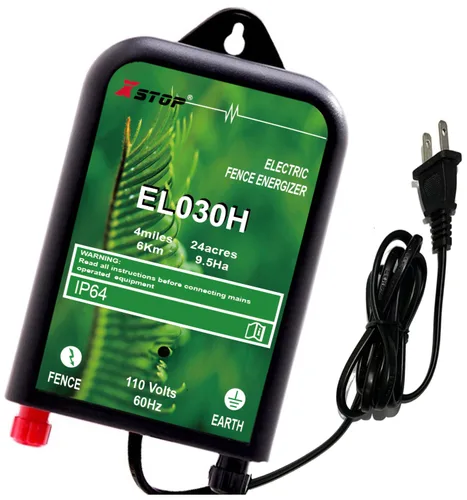 Vista 5 de XSTOP EL010H - Cargador eléctrico para valla eléctrica de 2 millas de baja impedancia, salida de energizador de 8500 V 0.1 julio, mejor para perros