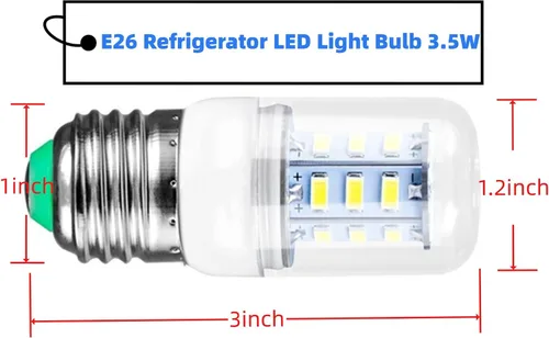 Vista 3 de Paquete de 2 bombillas LED de refrigerador 5304511738 de 3.5 W para Frigidaire Kenmore Kei D34l refrigerador, iluminación LED de repuesto KEID34L