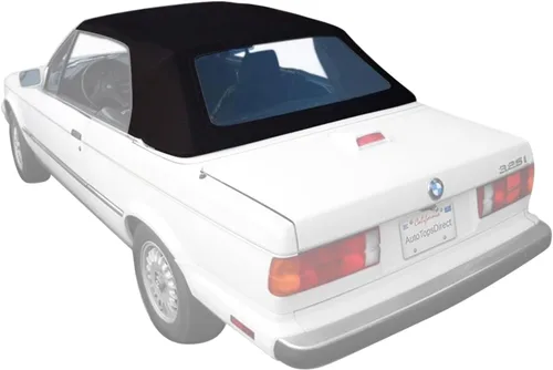 Vista 2 de Sierra Auto Tops Convertible Top Reemplazo para BMW 1987-1993 Serie 3 (E30), Stayfast Canvas, Negro